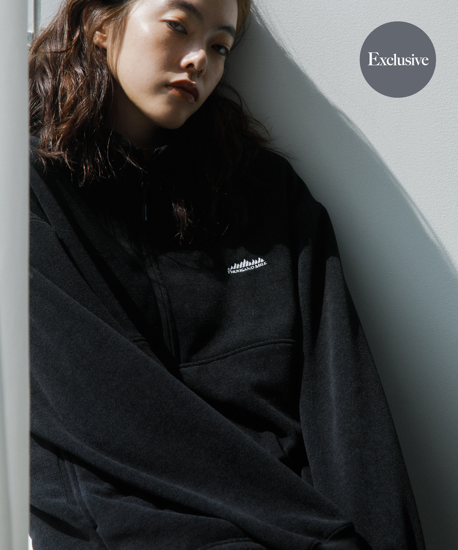 『一部WEB限定カラー』『別注』THOUSAND MILE×URBAN RESEARCH　ニットフリースハーフジッププルオーバー