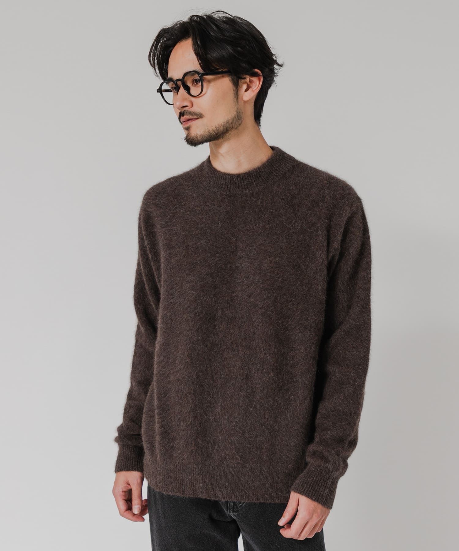 FOX CASHMERE CREW-NECK KNIT