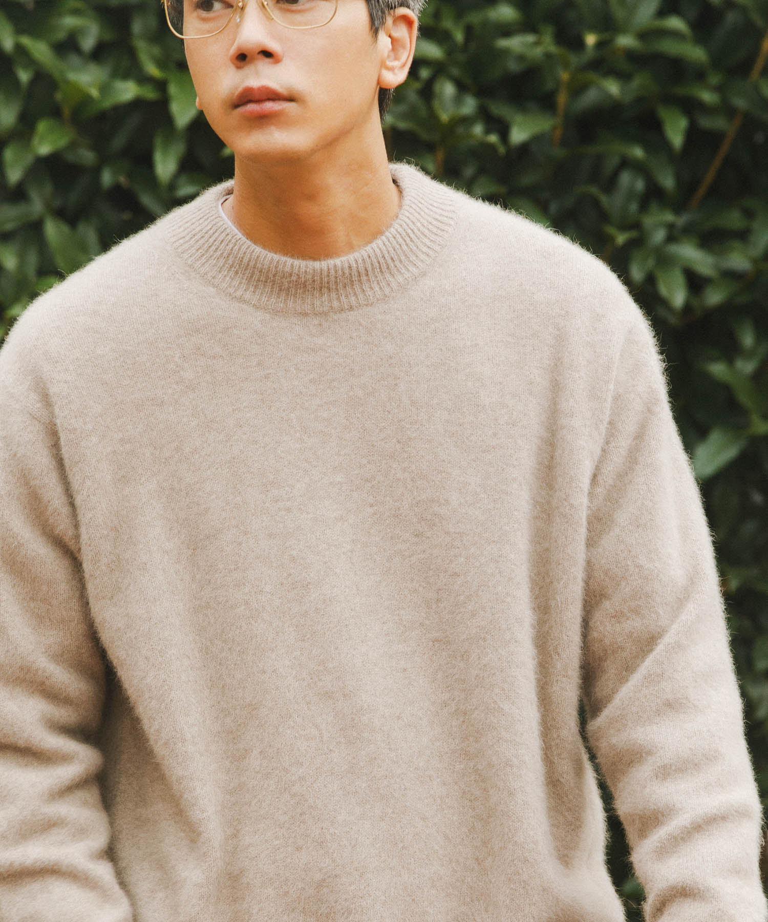 FOX CASHMERE CREW-NECK KNIT