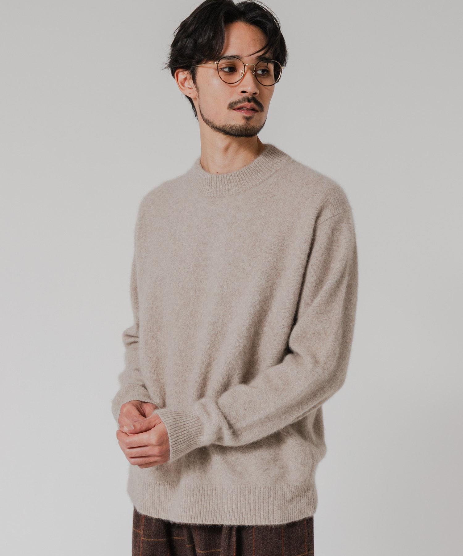 FOX CASHMERE CREW-NECK KNIT