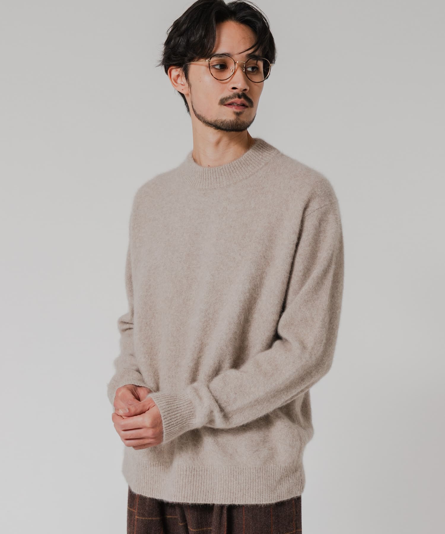 FOX CASHMERE CREW-NECK KNIT