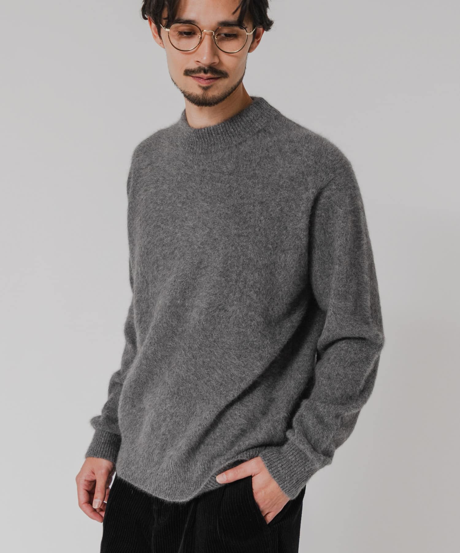 FOX CASHMERE CREW-NECK KNIT