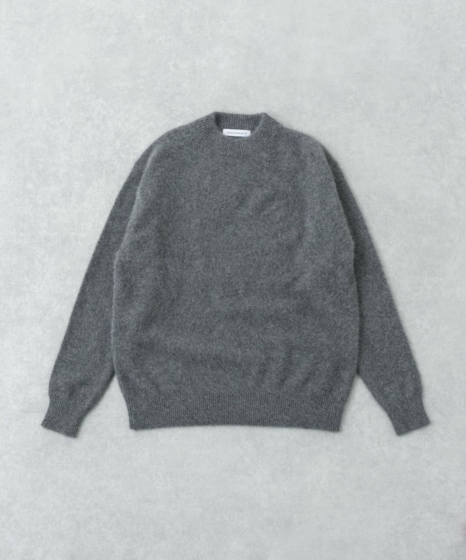 FOX CASHMERE CREW-NECK KNIT GRAY M