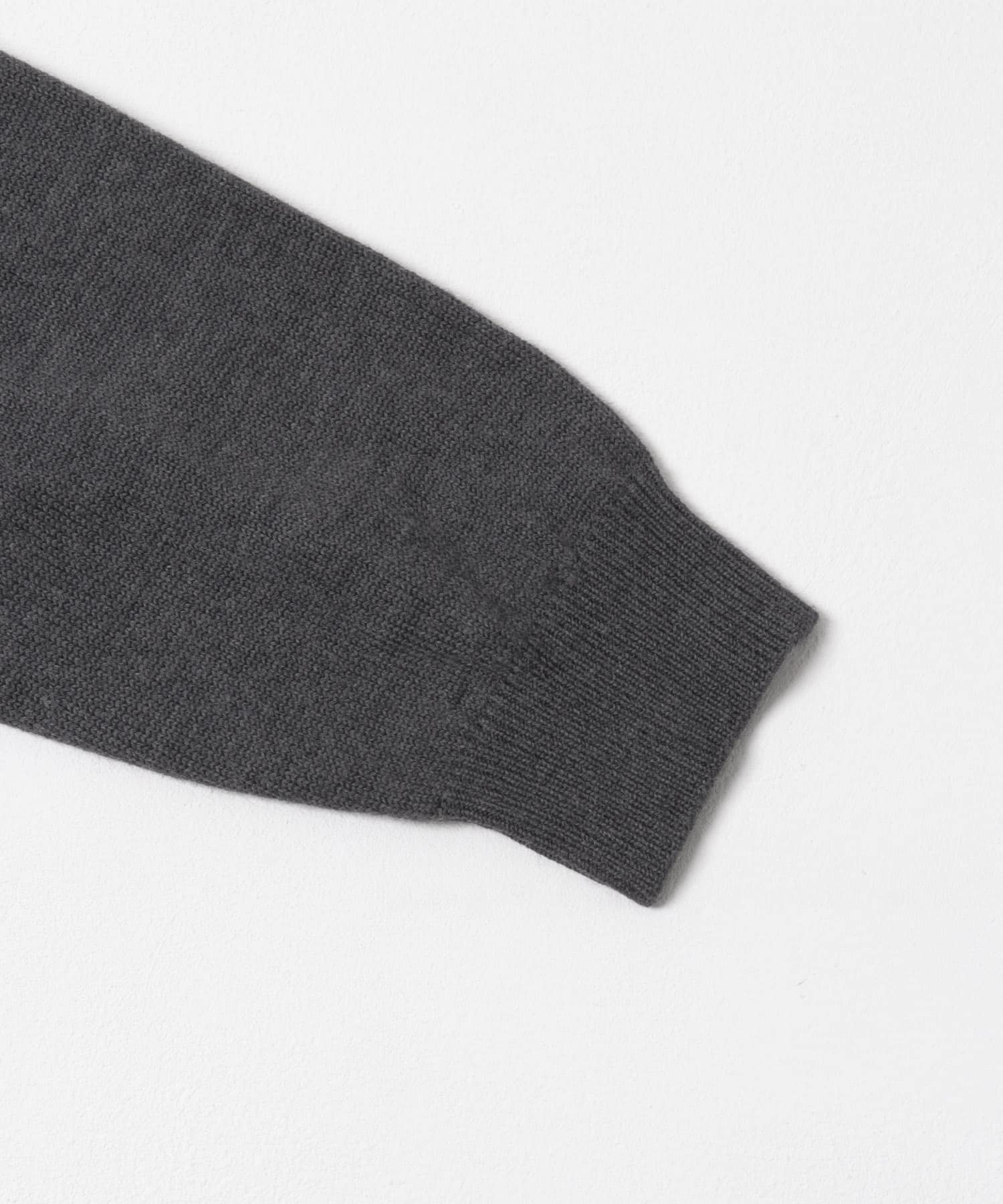 CASH FEEL W/MID ニットポロ CHARCOAL M