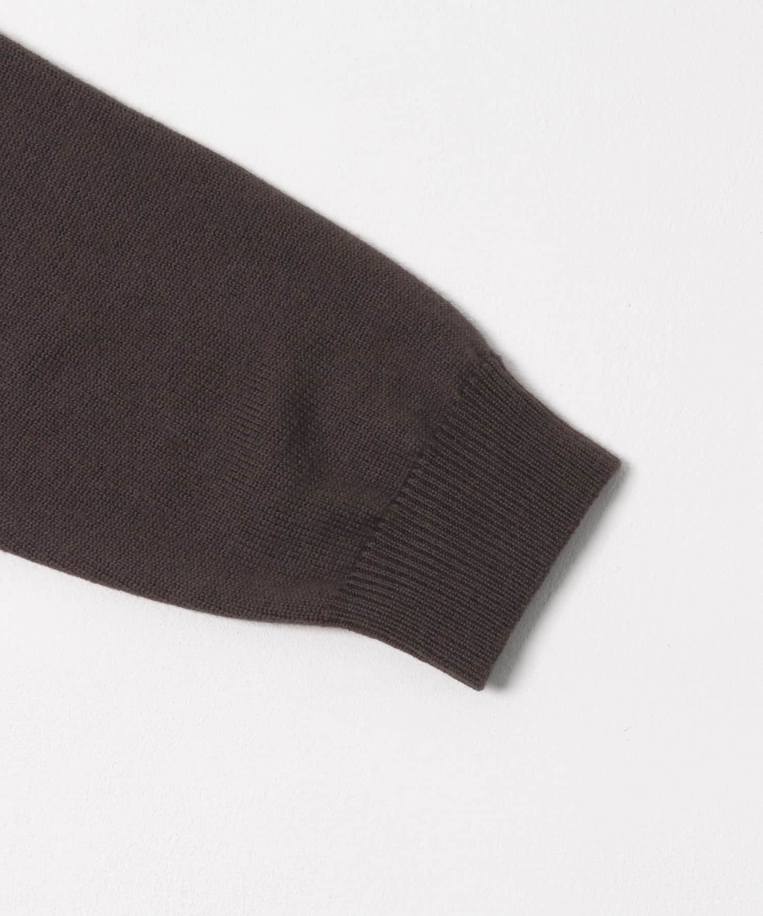 CASH FEEL W/MID ニットポロ BROWN M