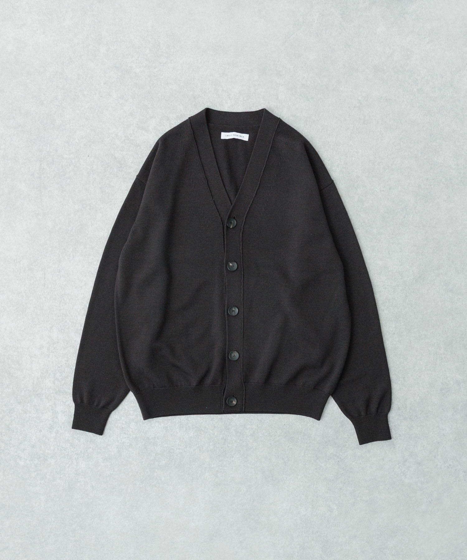 CASH FEEL W/MID CARDIGAN BROWN M