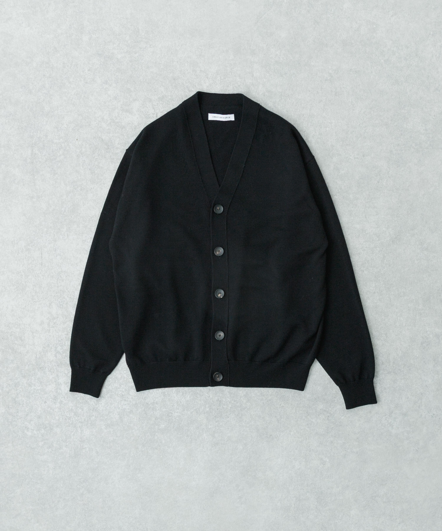 CASH FEEL W/MID CARDIGAN BLACK M