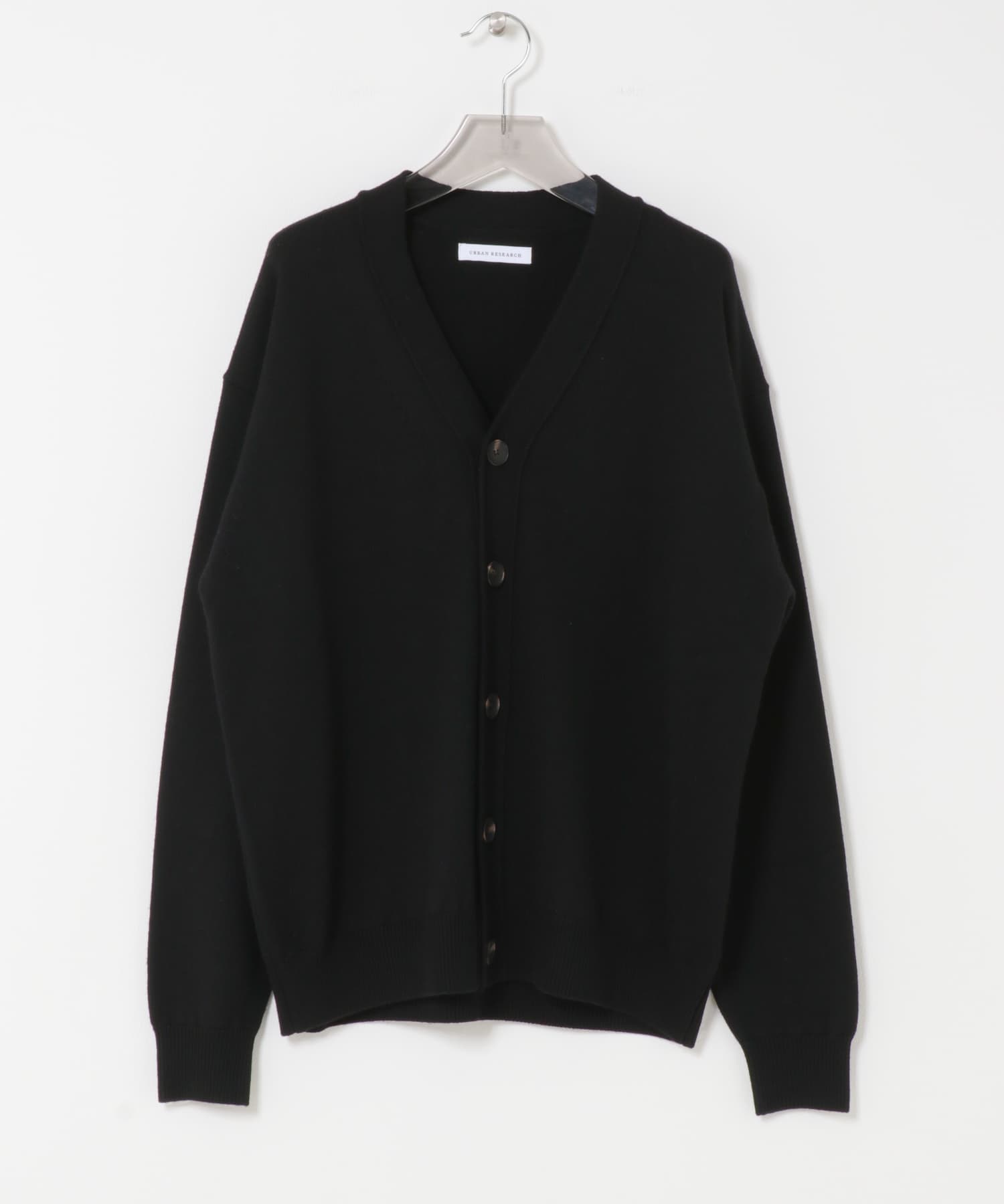 CASH FEEL W/MID CARDIGAN BLACK M