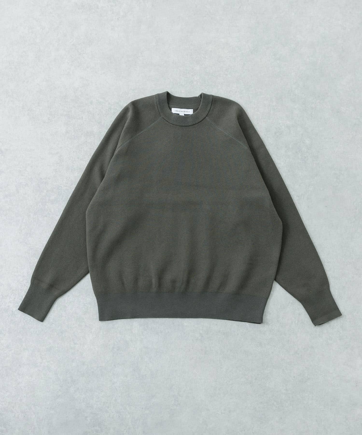 綿カシミヤスウェットニット KHAKI M