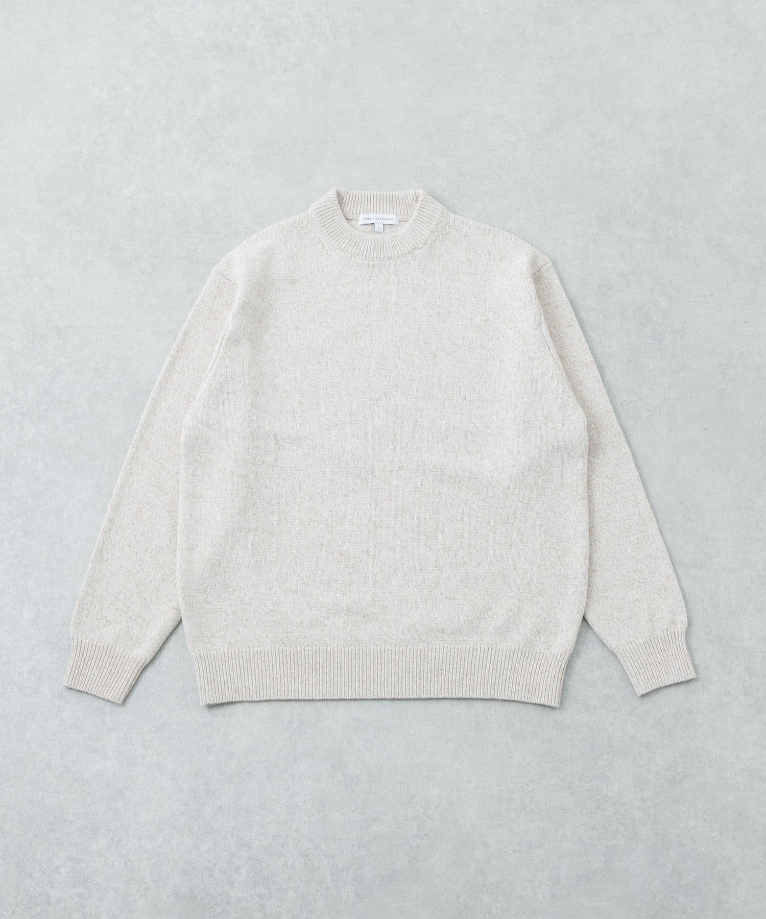 MIX MOULINE CREW-NECK KNIT BEIGE M