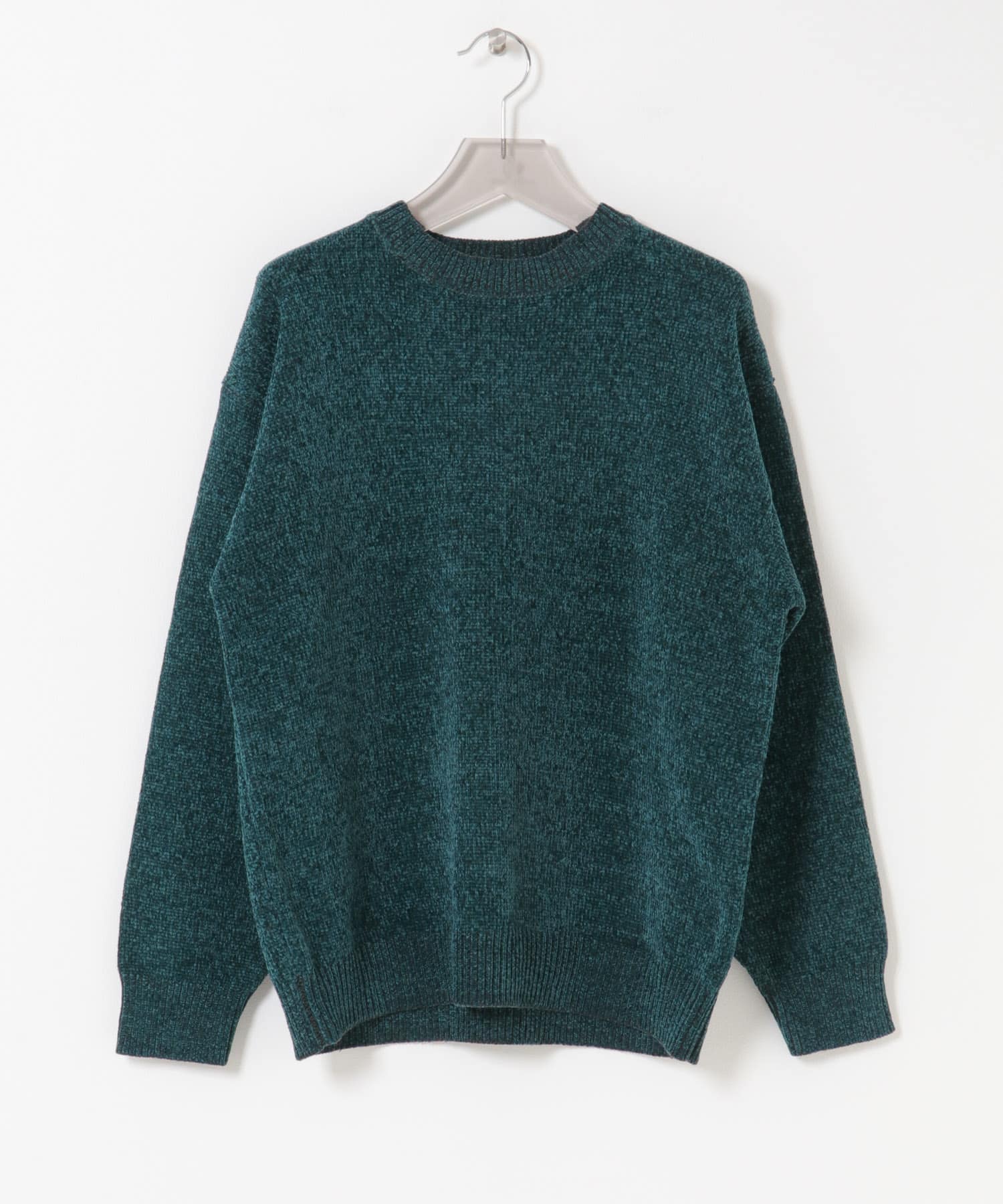 ローゲージモールニット GREEN M