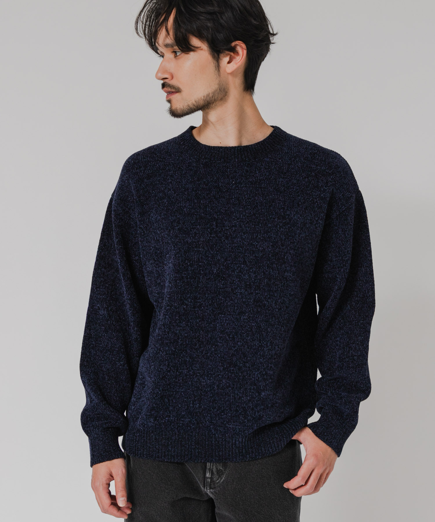 ローゲージモールニット