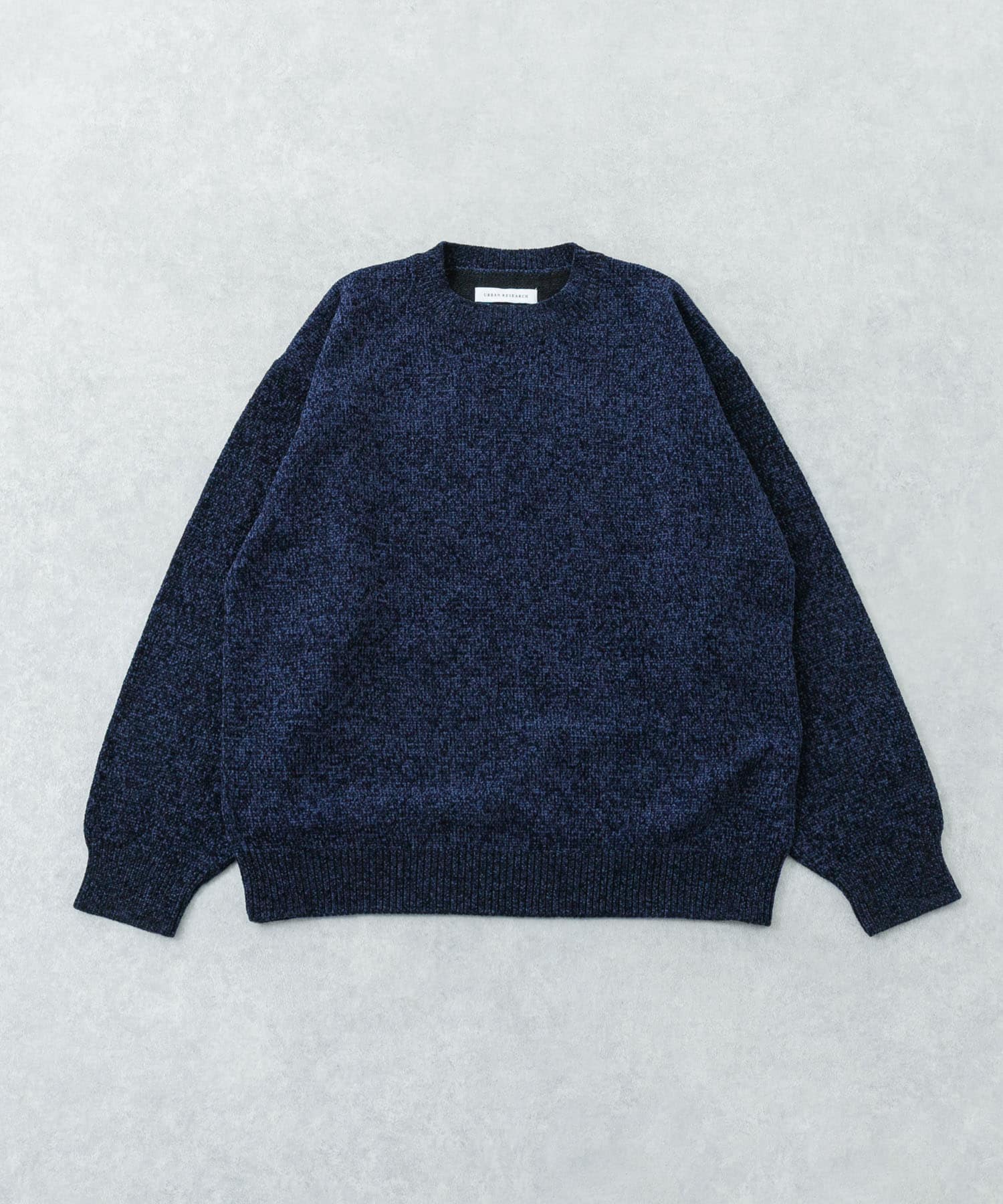 ローゲージモールニット NAVY M