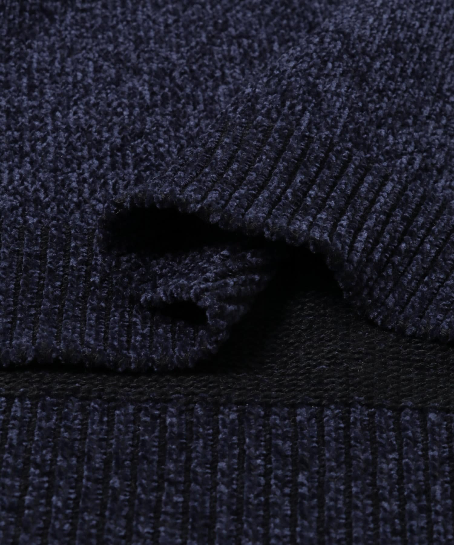 ローゲージモールニット NAVY M