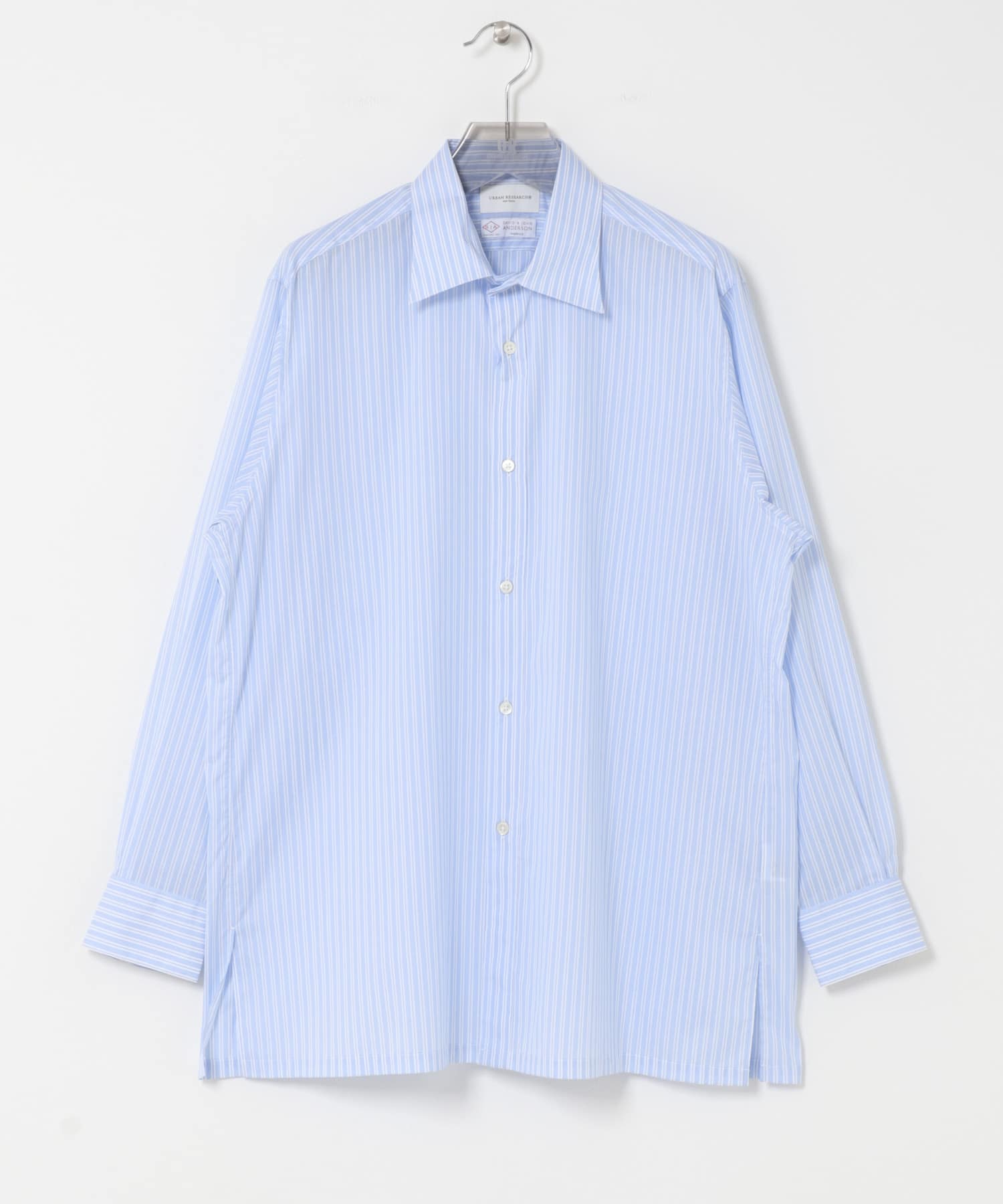 new basic　DJA SQUARE CUT SHIRT BLUE ST M