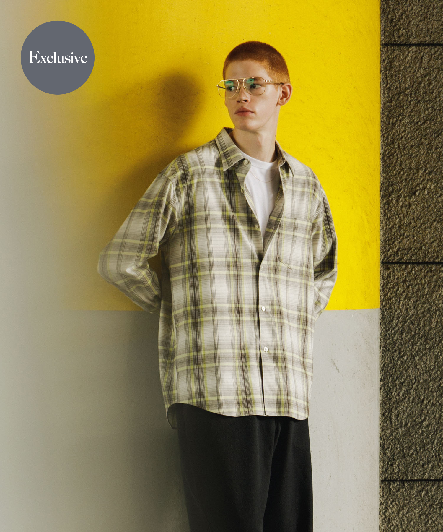 『別注』OUTDOOR EXCHANGE×URBAN RESEARCH　シャギーチェックシャツ