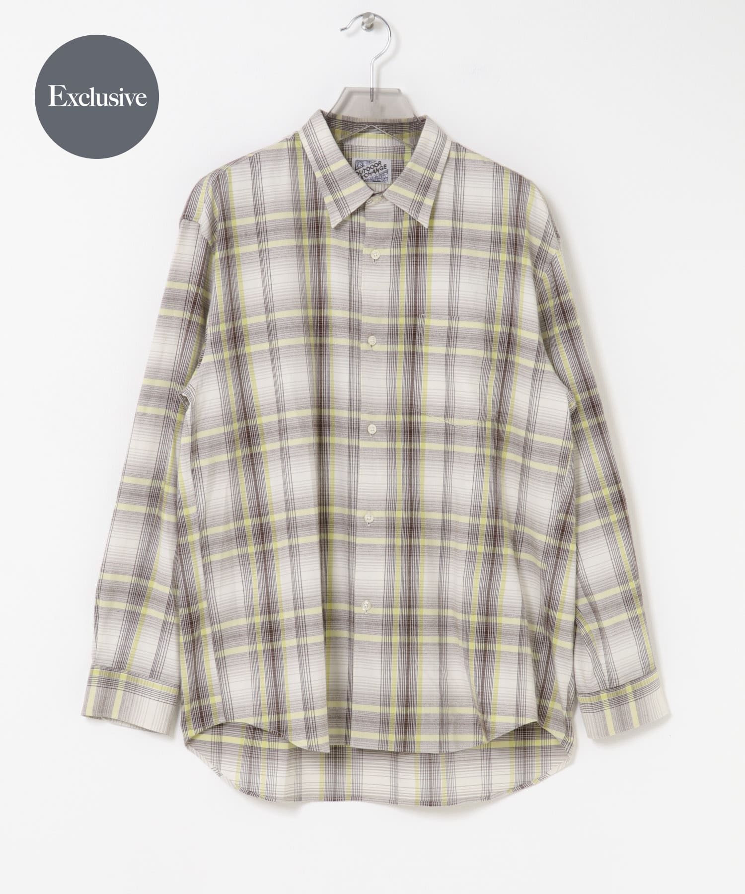 『別注』OUTDOOR EXCHANGE×URBAN RESEARCH　シャギーチェックシャツ