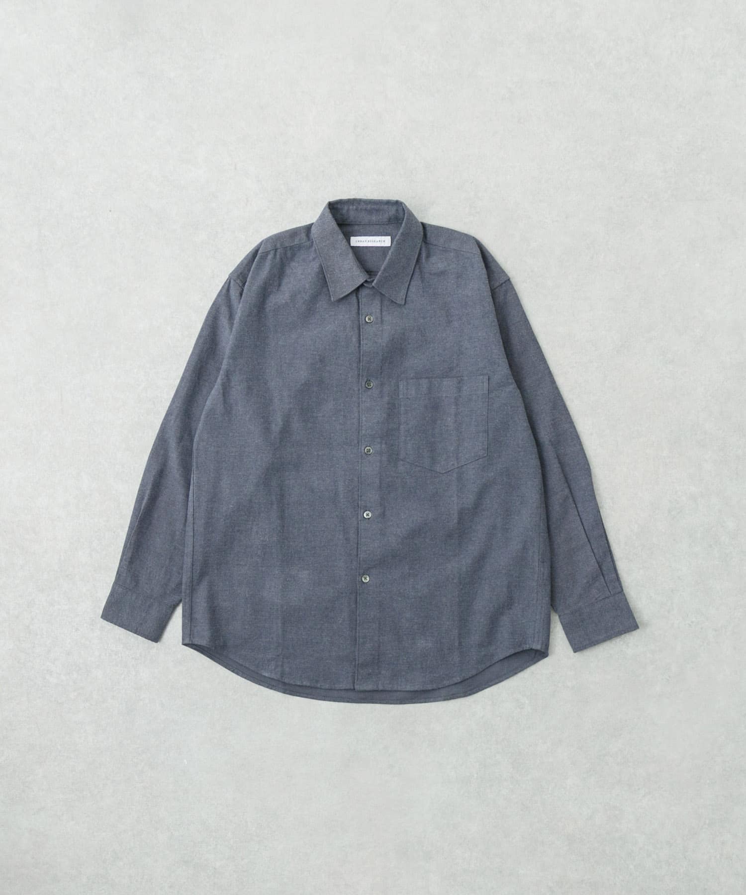 『UR TECH』Brushed Cotton Shirts NAVY S