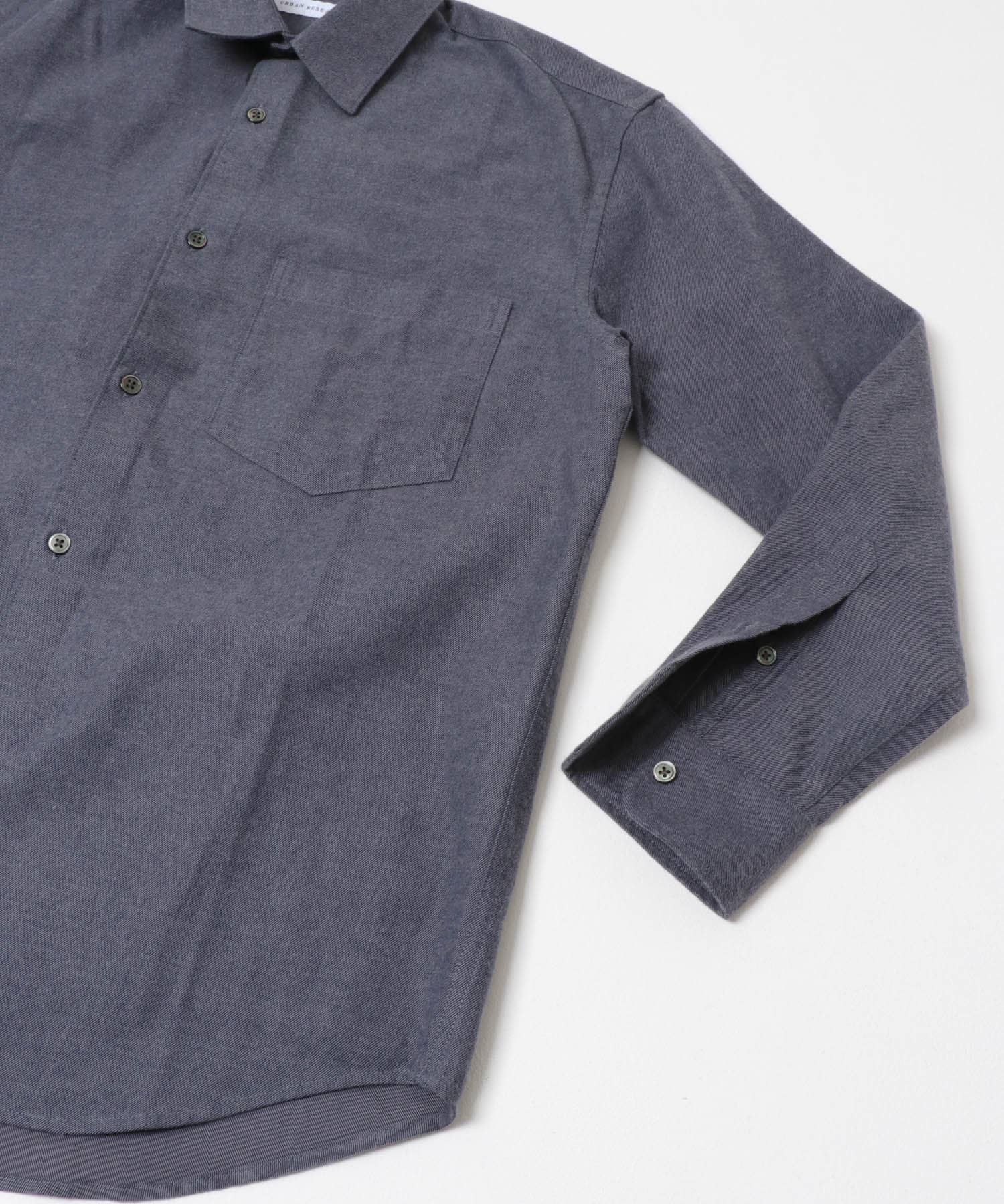 『UR TECH』Brushed Cotton Shirts NAVY S