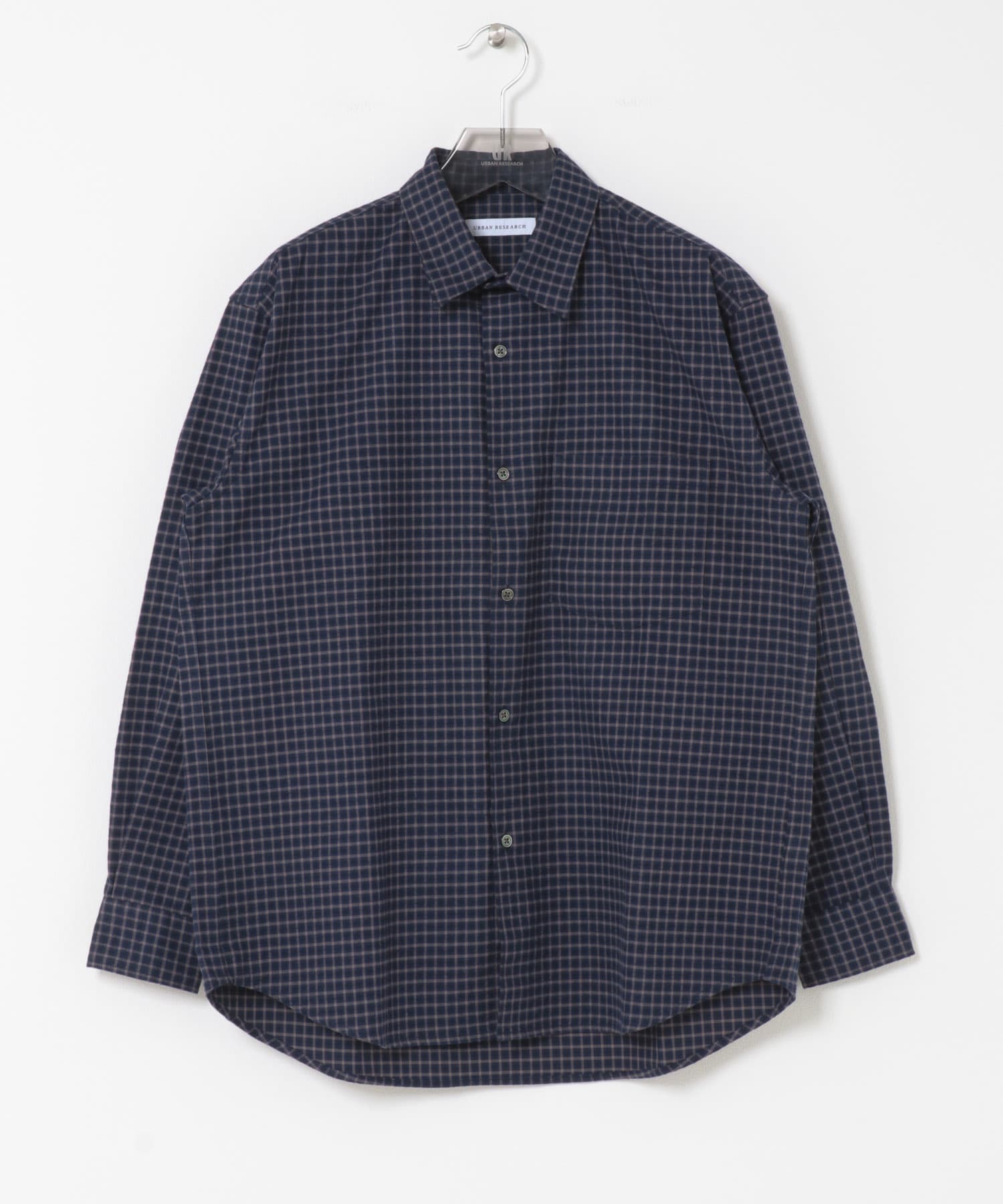 『UR TECH』Brushed Cotton Shirts D.BLUE S