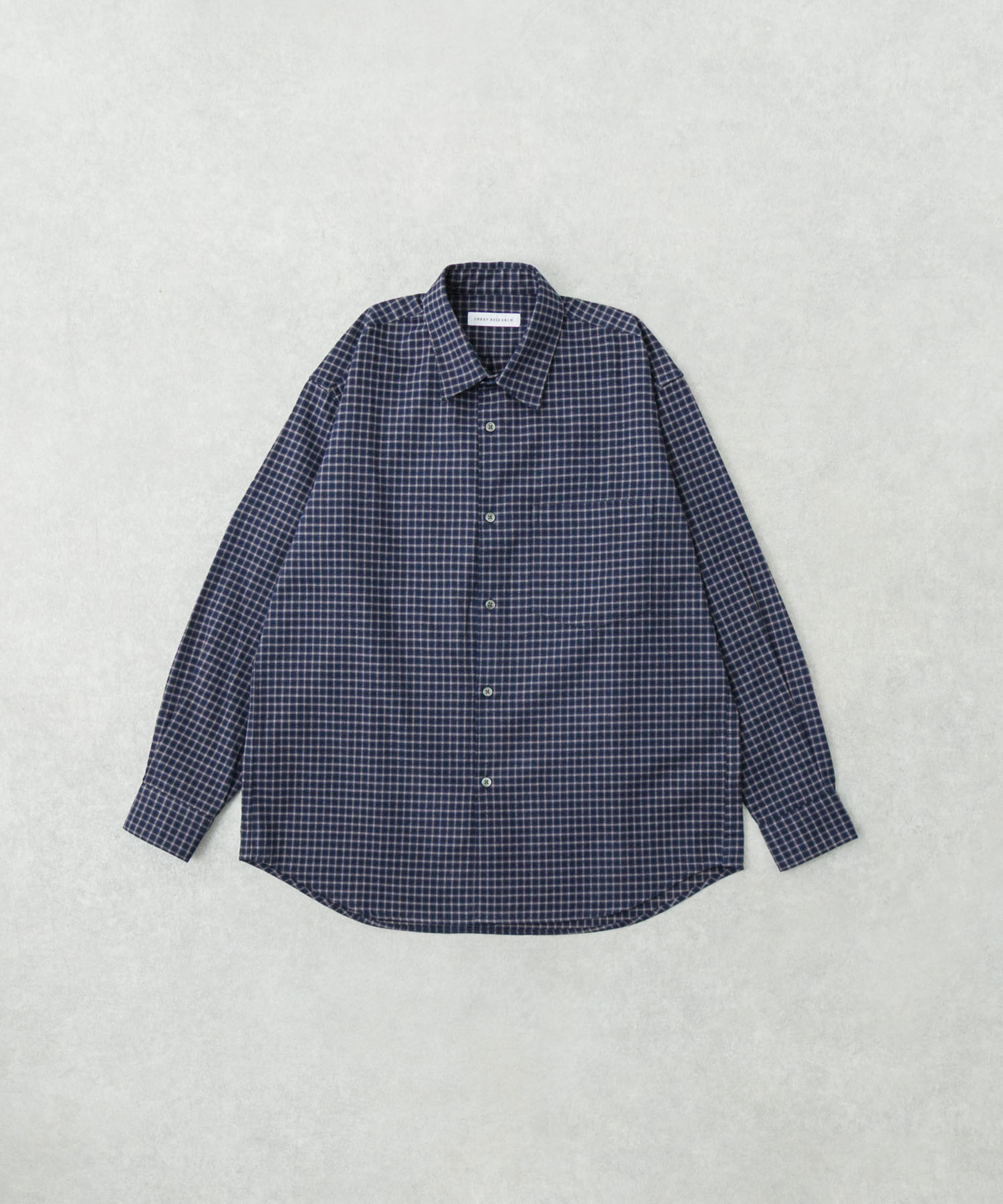『UR TECH』Brushed Cotton Shirts D.BLUE S