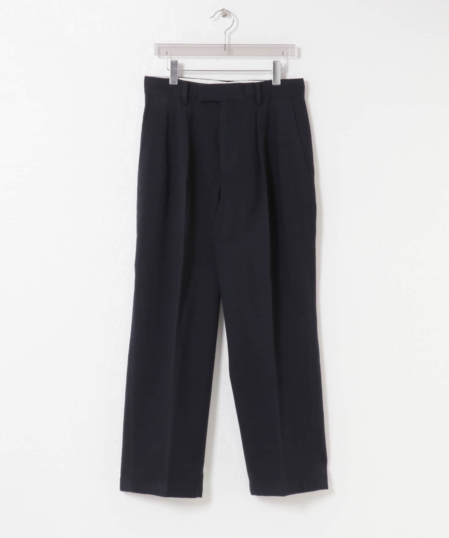 new basic　DRY WOOL SLACKS PANTS NAVY M