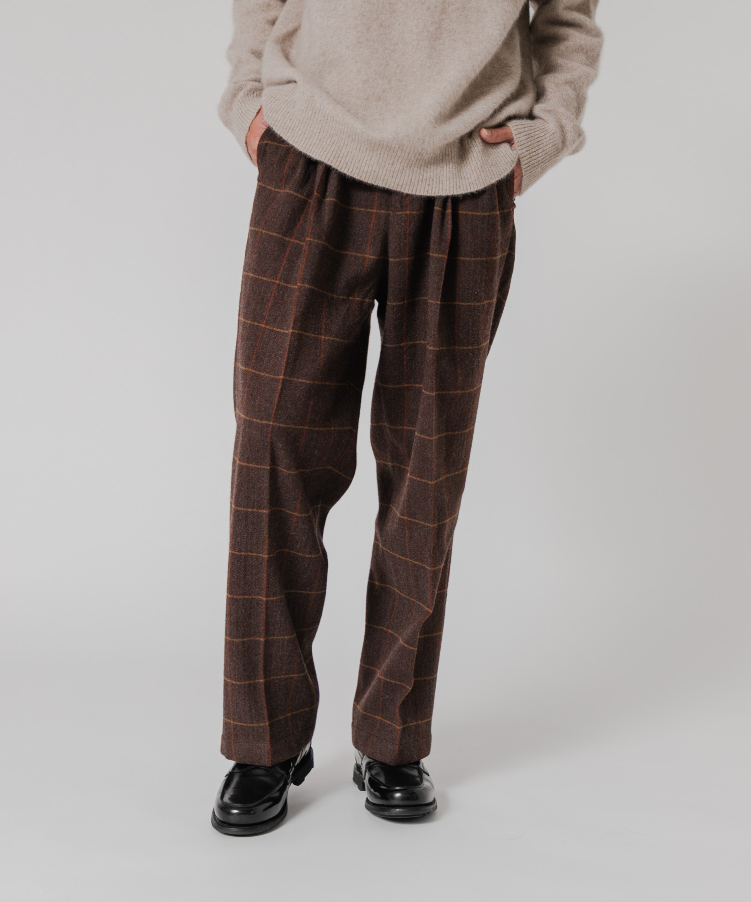 new basic　DRY WOOL SLACKS PANTS