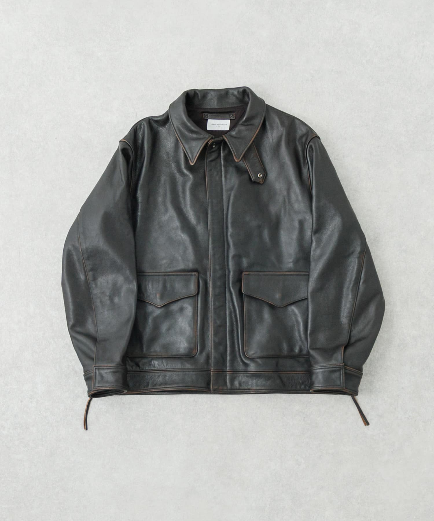 new basic　COW LEATHER TYPE A-2 JACKET BROWN M