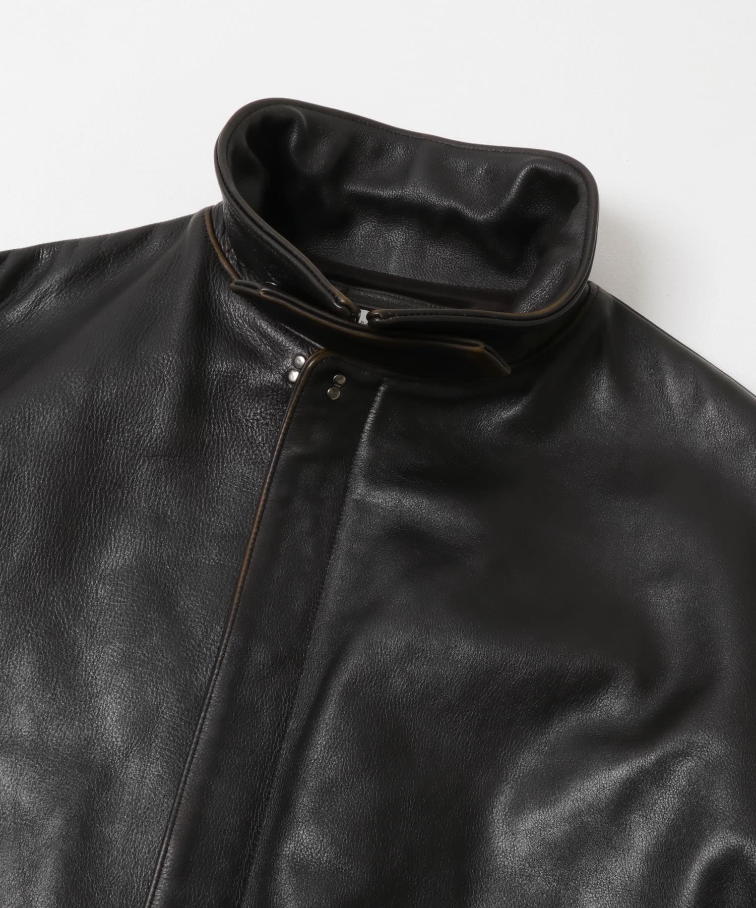 new basic　COW LEATHER TYPE A-2 JACKET BROWN M