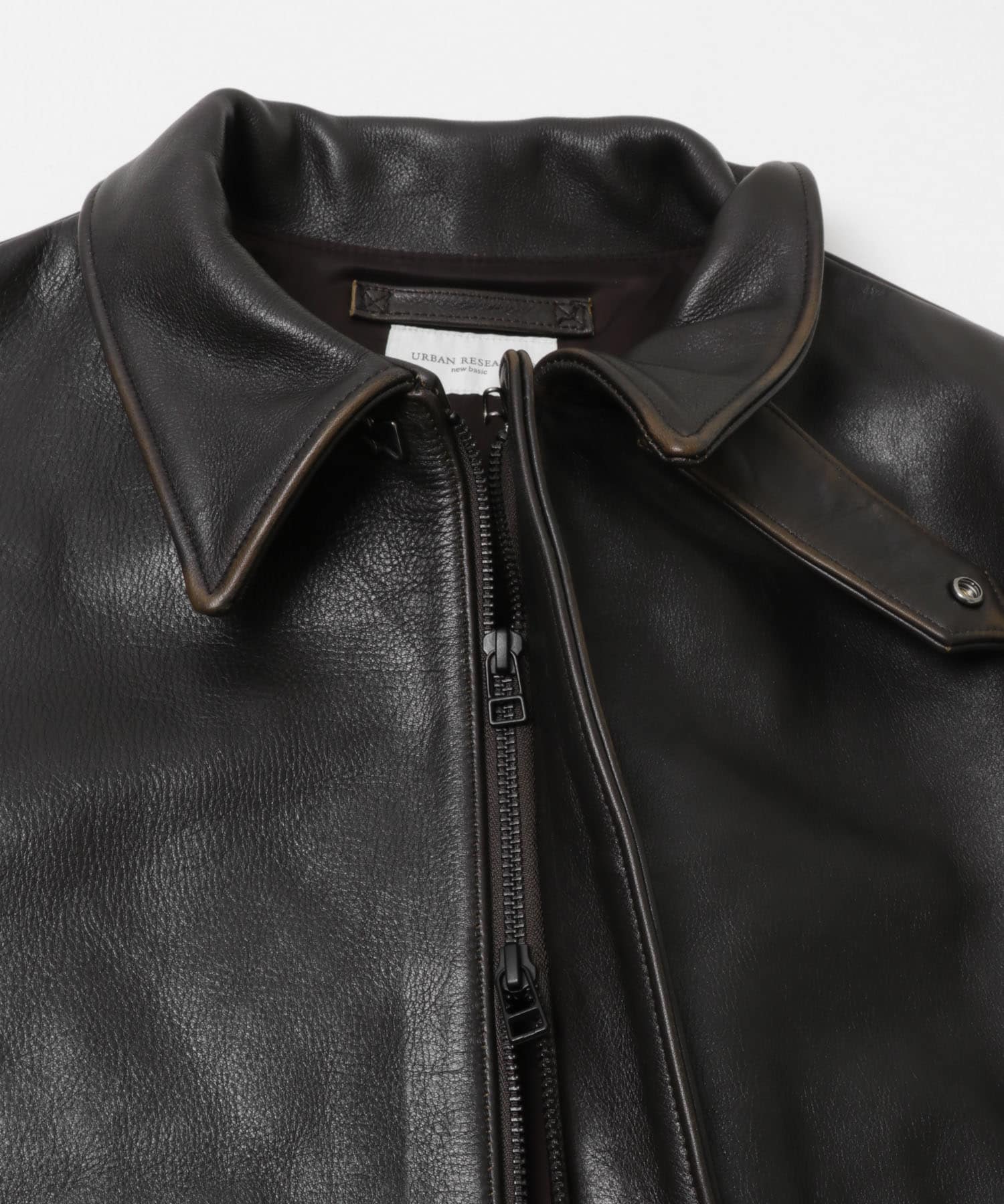 new basic　COW LEATHER TYPE A-2 JACKET BROWN M