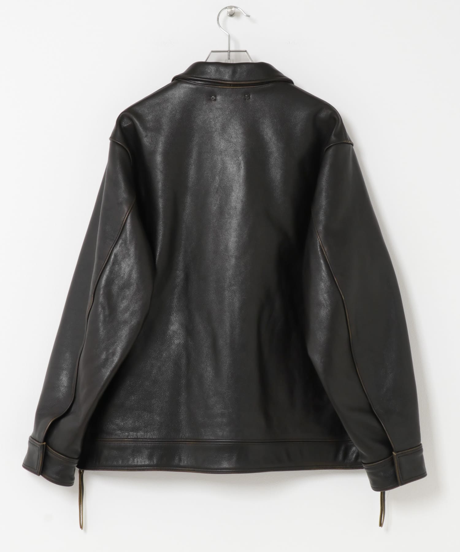 new basic　COW LEATHER TYPE A-2 JACKET BROWN M