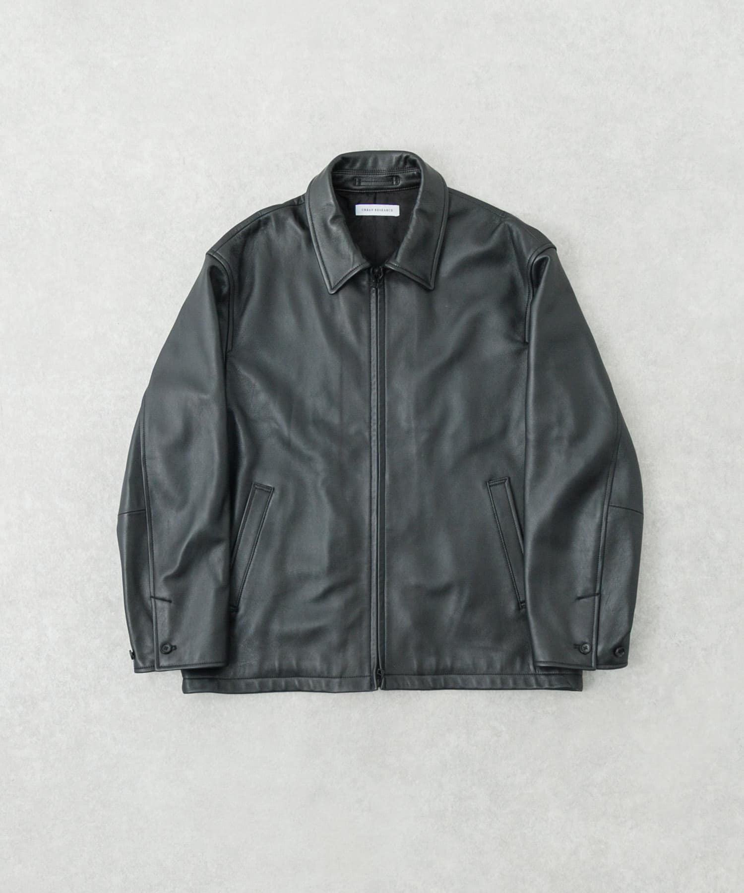 LAMB LEATHER SPORTS JACKET BLACK M