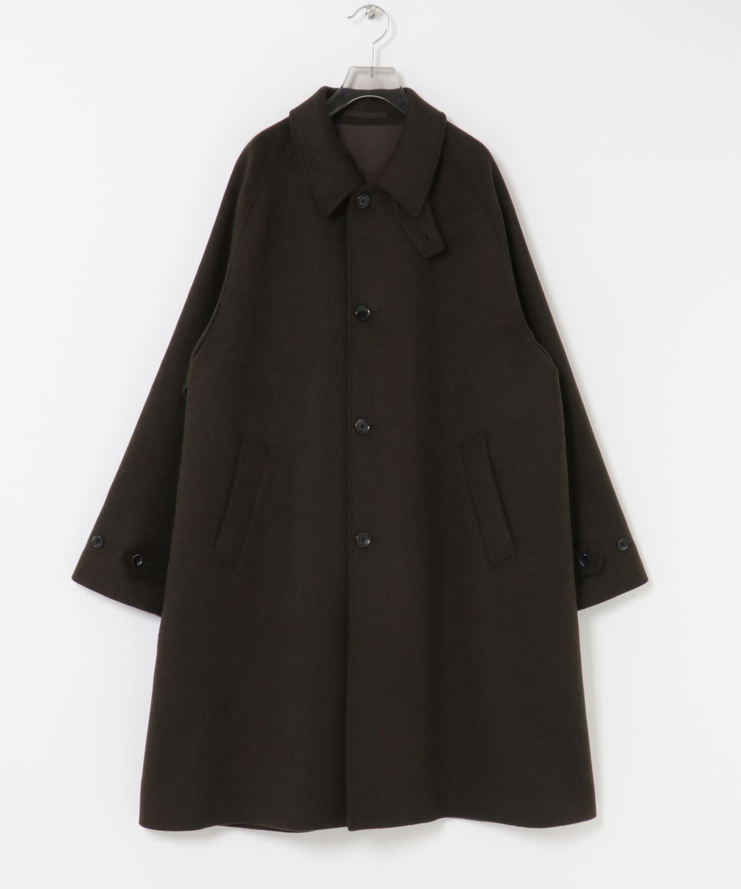 WOOL BAL COLLAR COAT BROWN S
