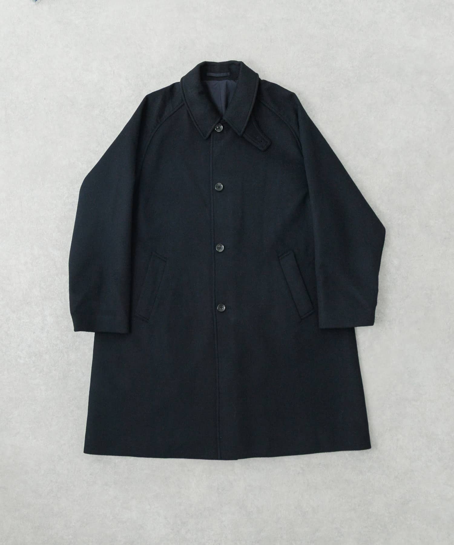 WOOL BAL COLLAR COAT NAVY S