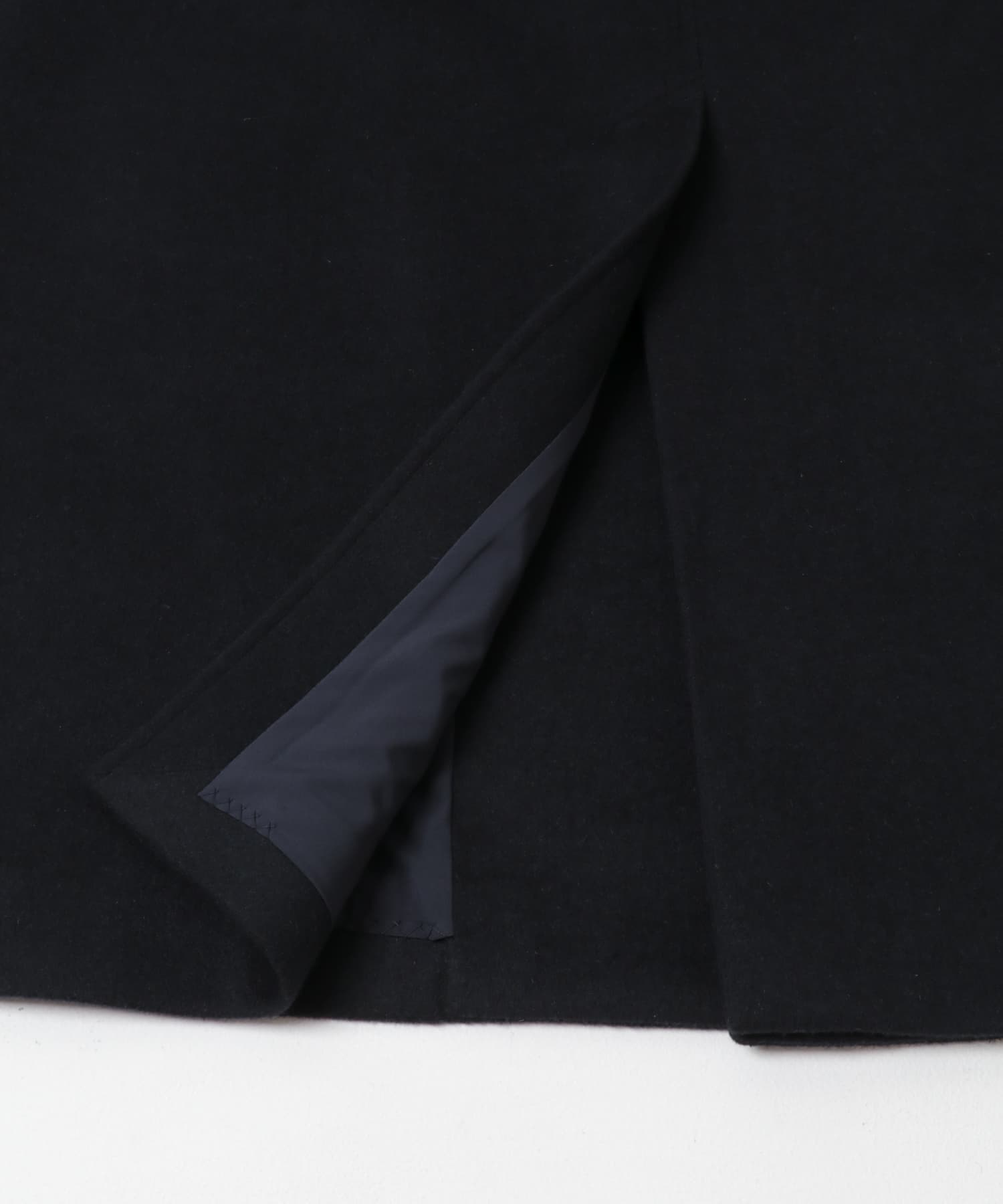 WOOL BAL COLLAR COAT NAVY S