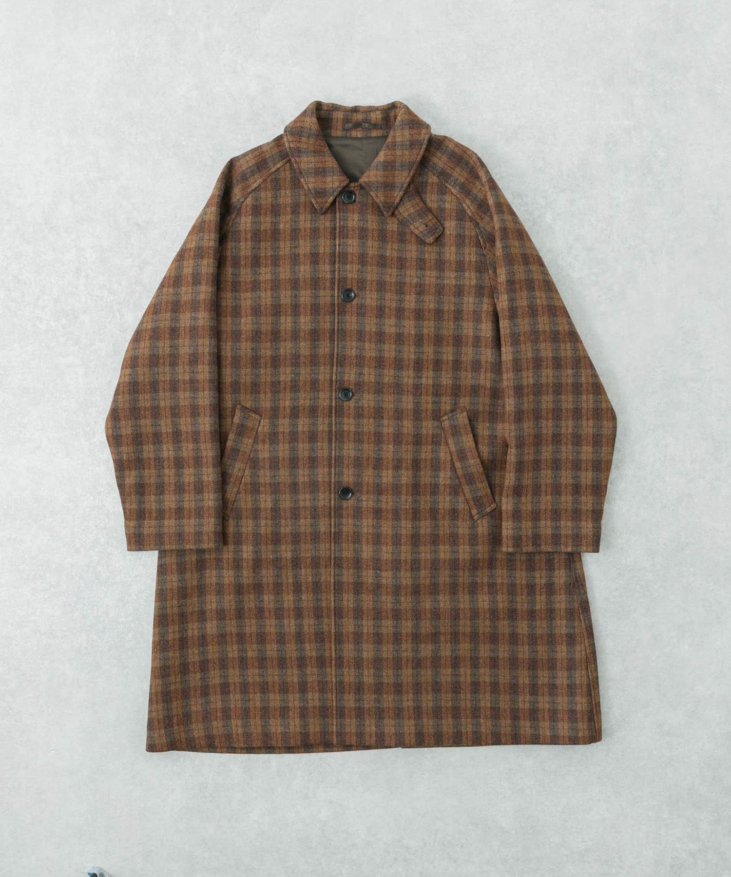 WOOL BAL COLLAR COAT BROWN CH M