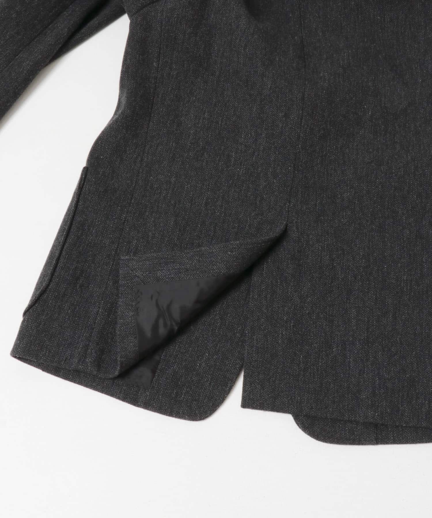 new basic　VINTAGE WOOL TWEED JACKET CHARCOAL M