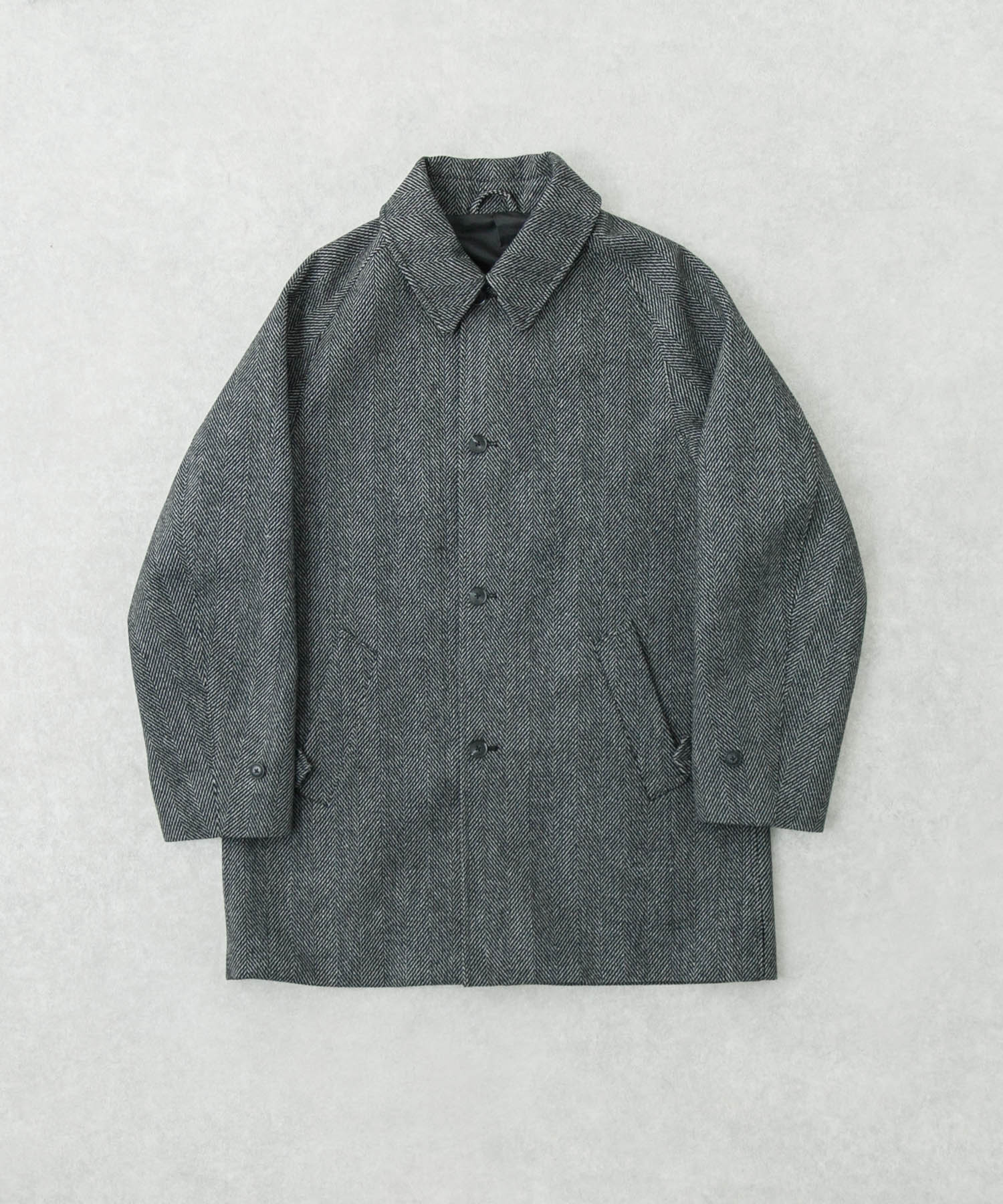 WINDPROOF TWEED HALF COAT