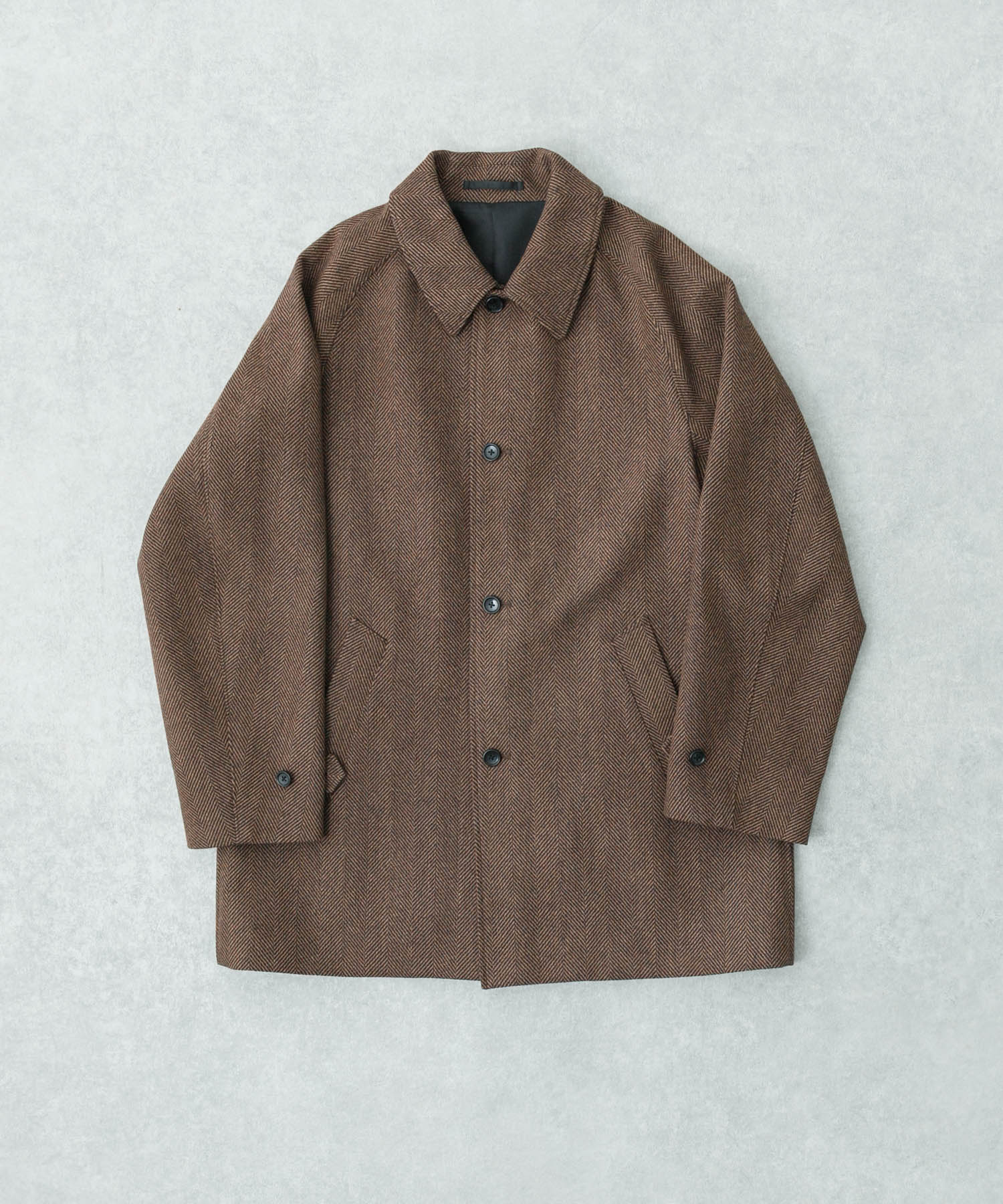 WINDPROOF TWEED HALF COAT