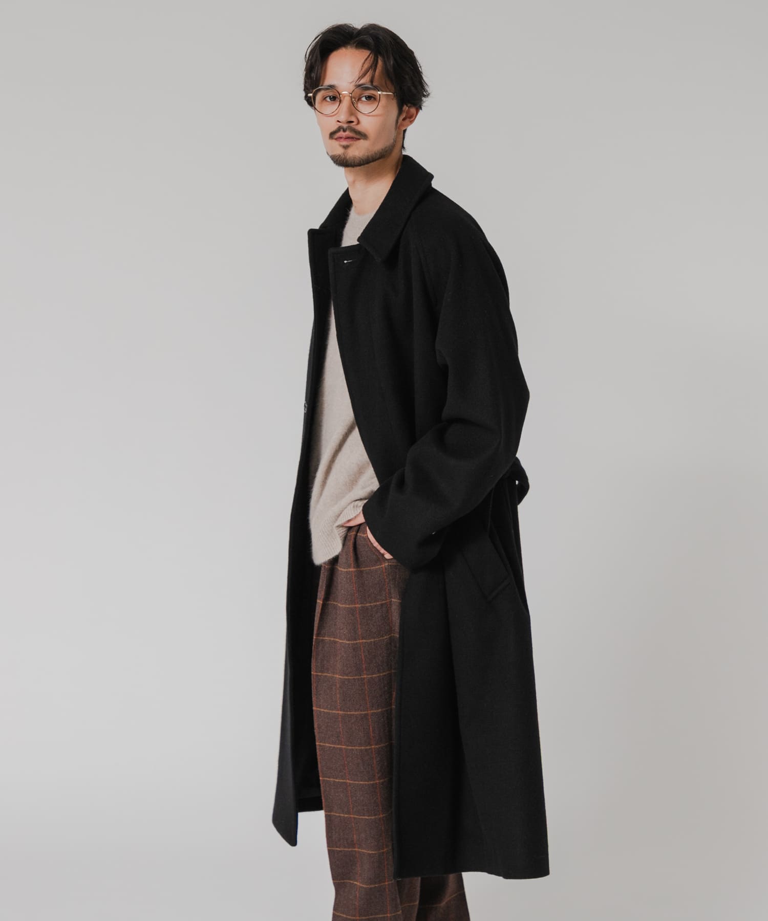 WOOL BEAVER BELTED COAT(M BLACK): アウター｜URBAN RESEARCH公式