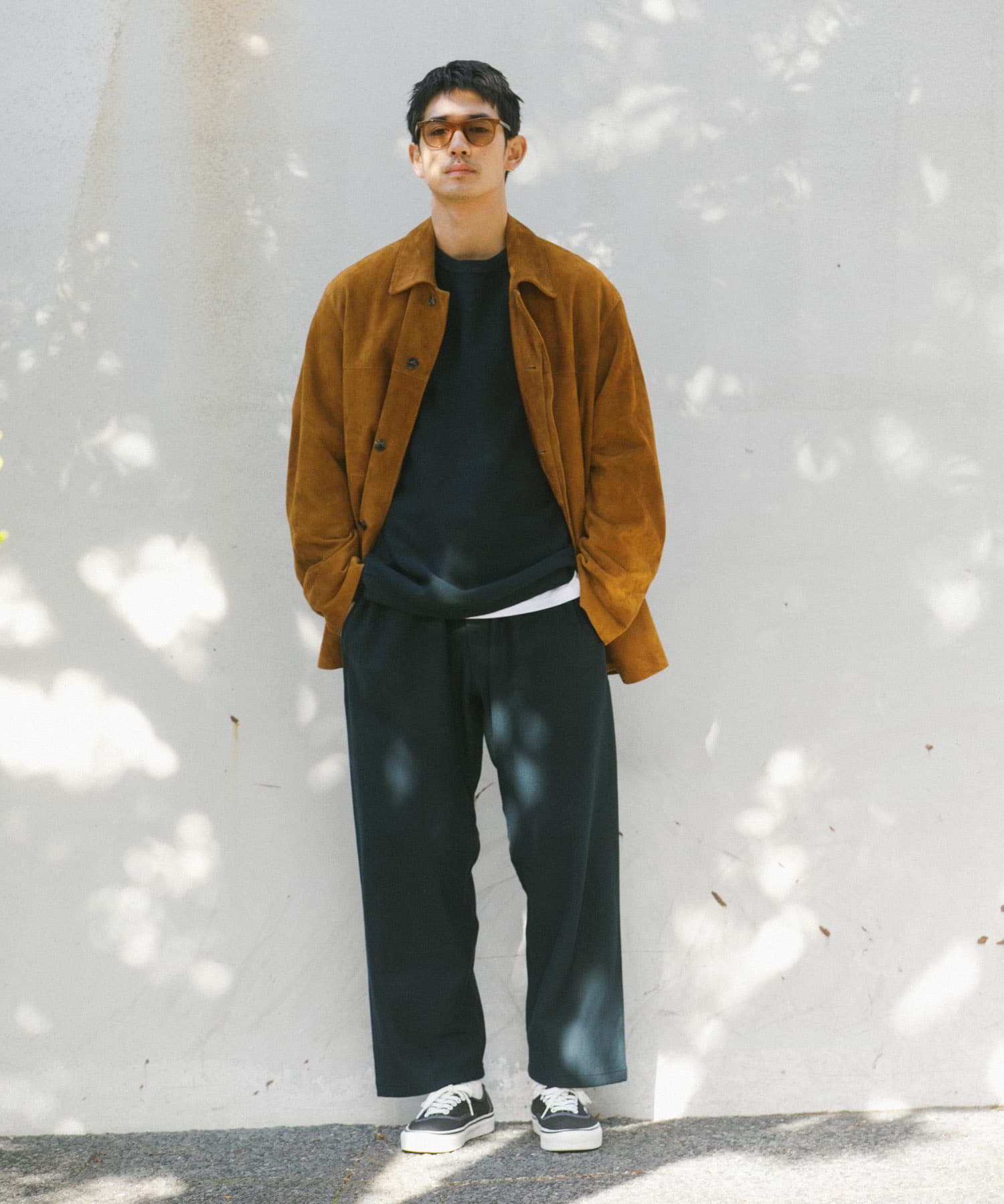 GOAT SUEDE MAC COAT CAMEL M
