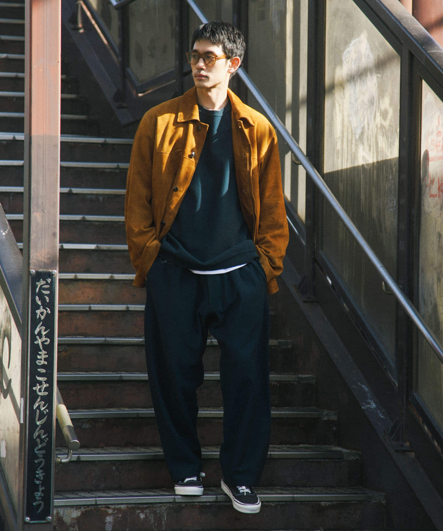 GOAT SUEDE MAC COAT CAMEL M