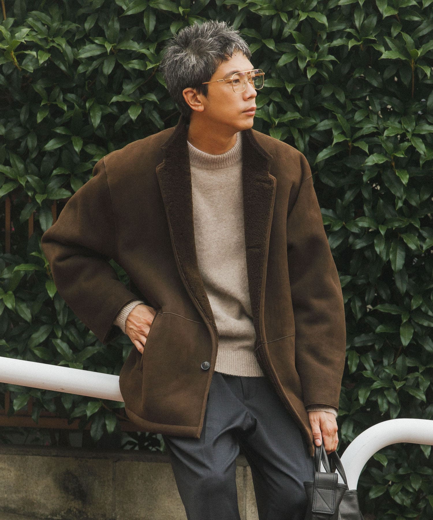 new basic　SHEEP MOUTON JACKET