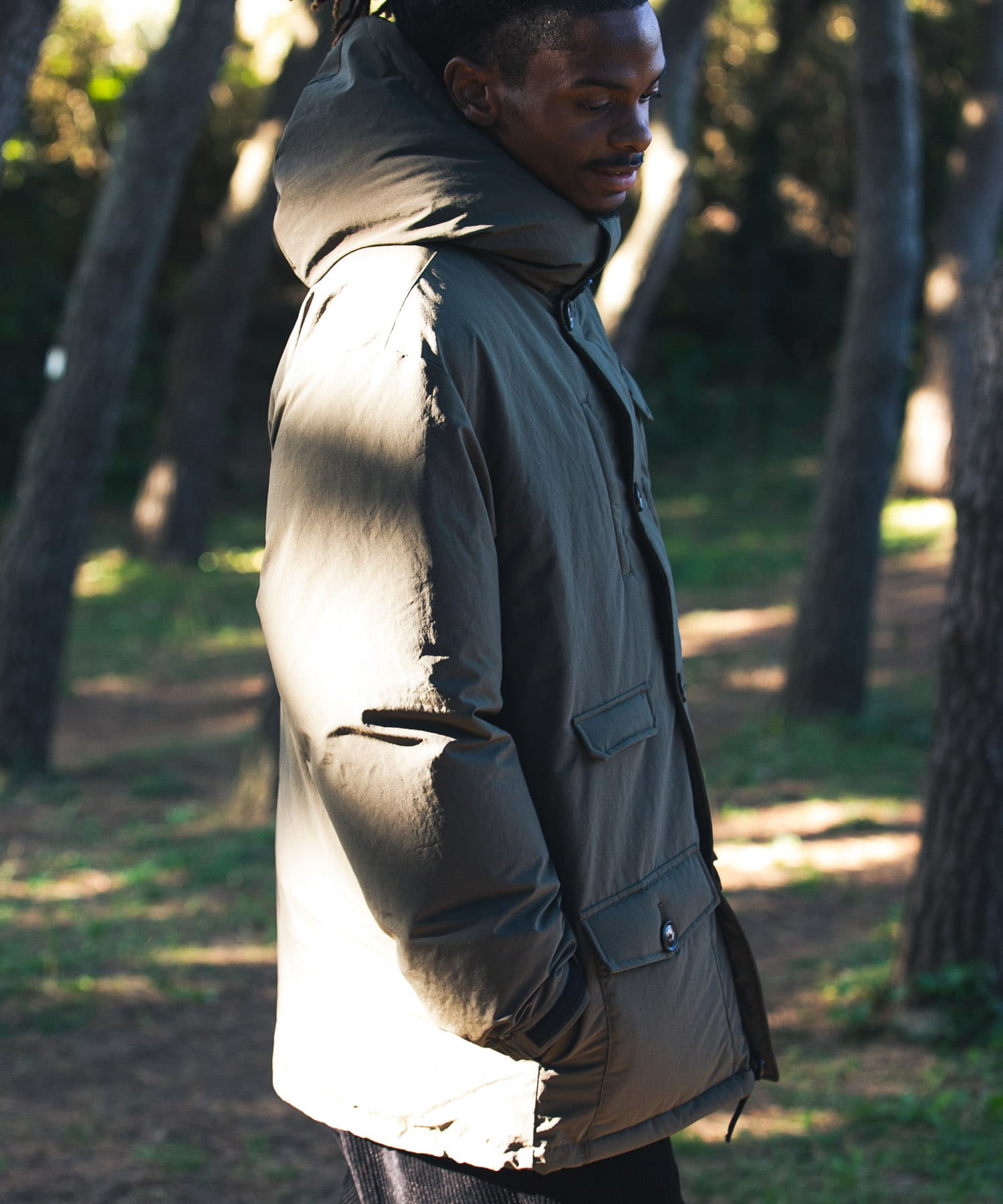『別注』KWD×URBAN RESEARCH　JAPAN DOWN JACKET KHAKI M