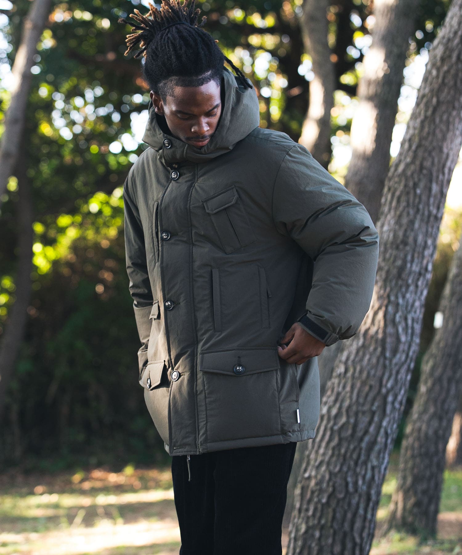 『別注』KWD×URBAN RESEARCH　JAPAN DOWN JACKET KHAKI M