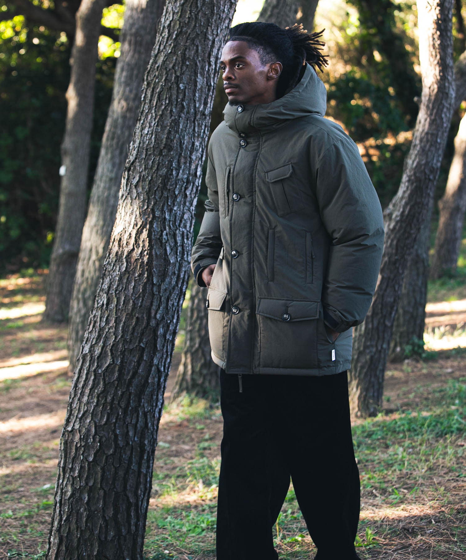 『別注』KWD×URBAN RESEARCH　JAPAN DOWN JACKET KHAKI M