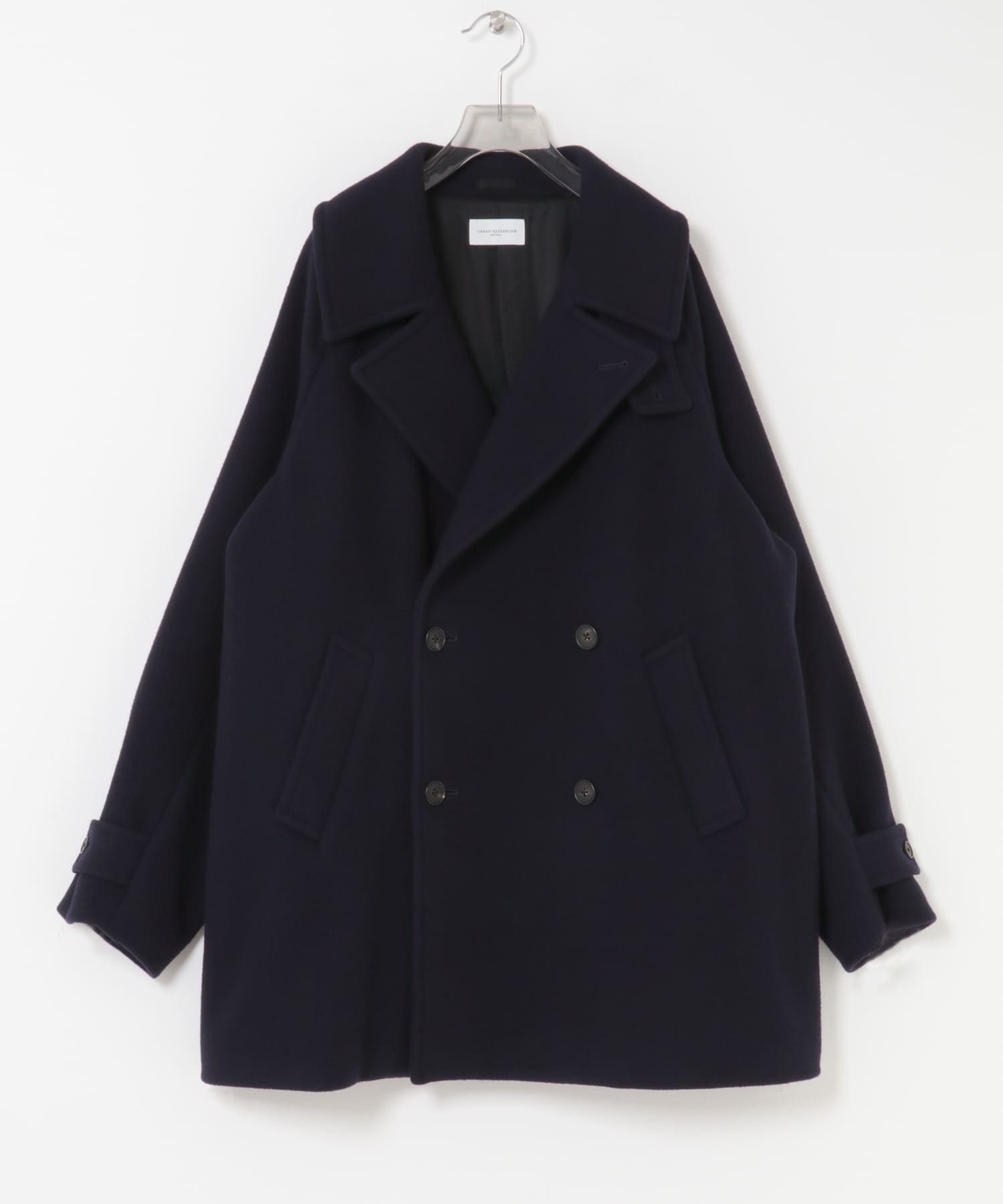 new basic DOUBLE BREAST HALF COAT(M NAVY): アウター｜URBAN