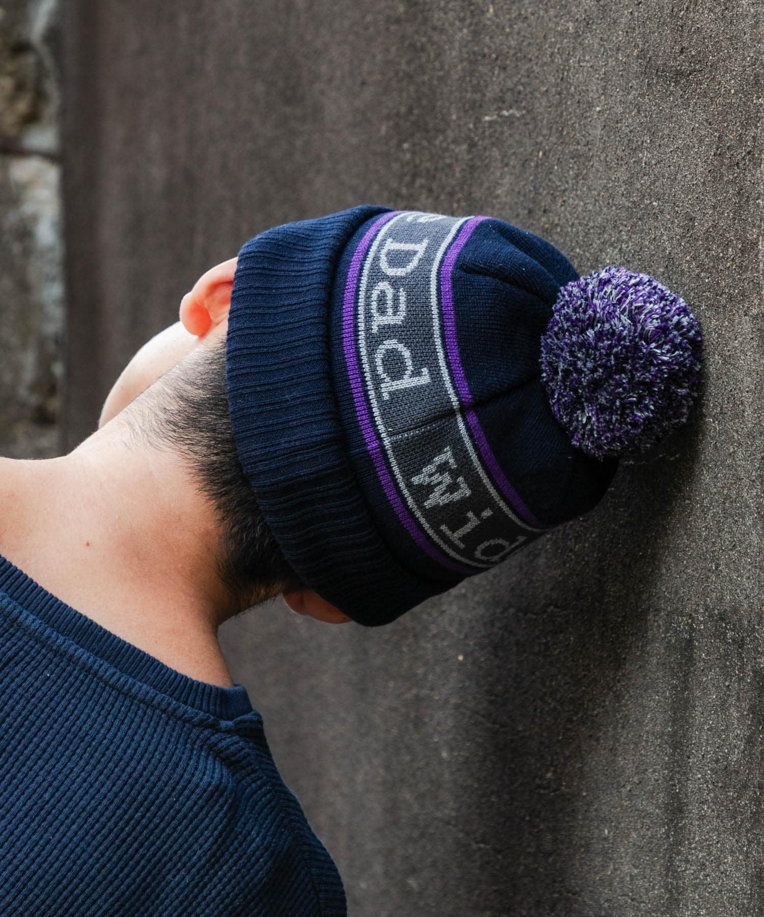 Wide Dad　Dad BONBON KNIT CAP