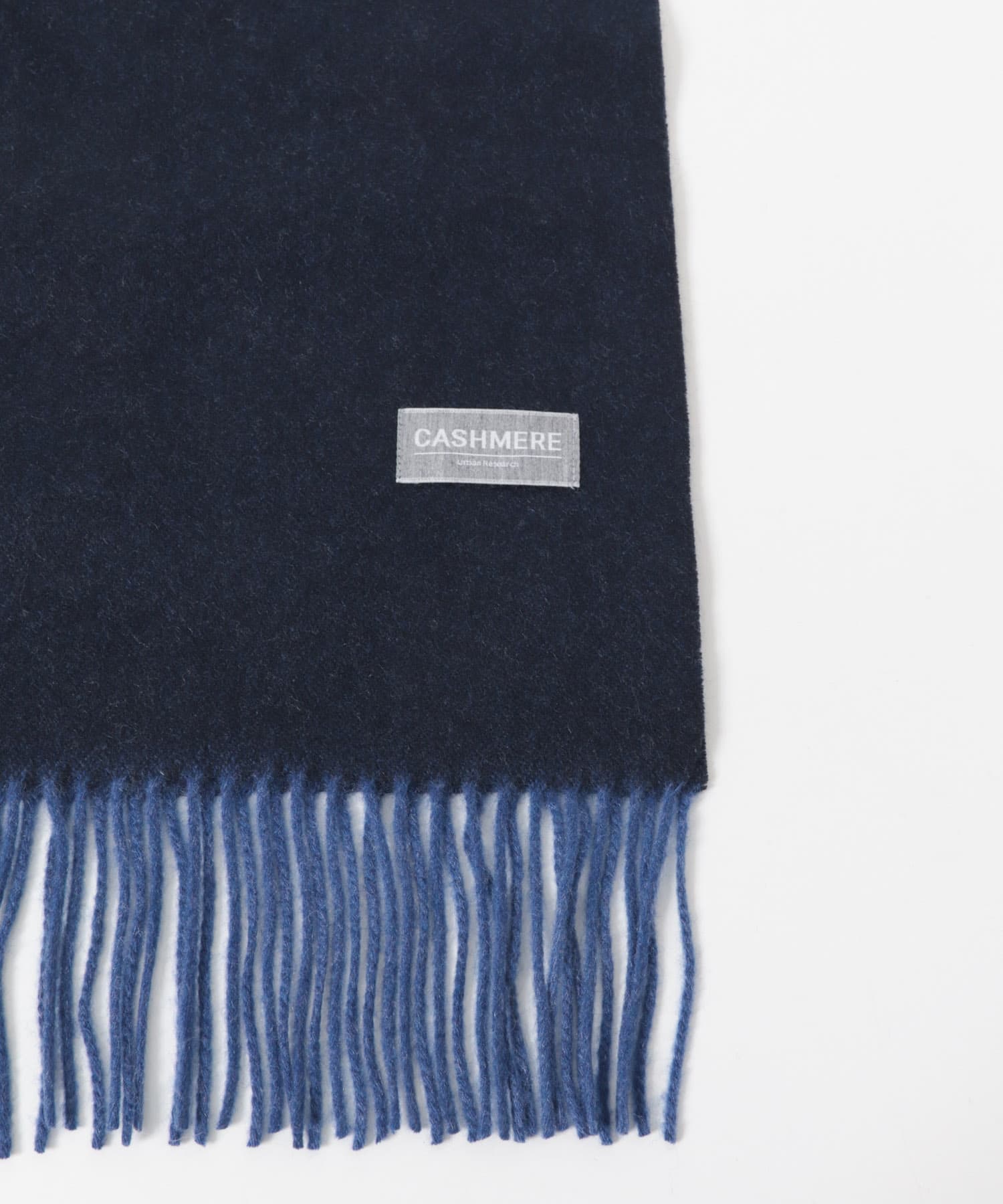 ダブルフェイスカシミヤマフラー(FREE NAVY×BLUE): ファッション雑貨
