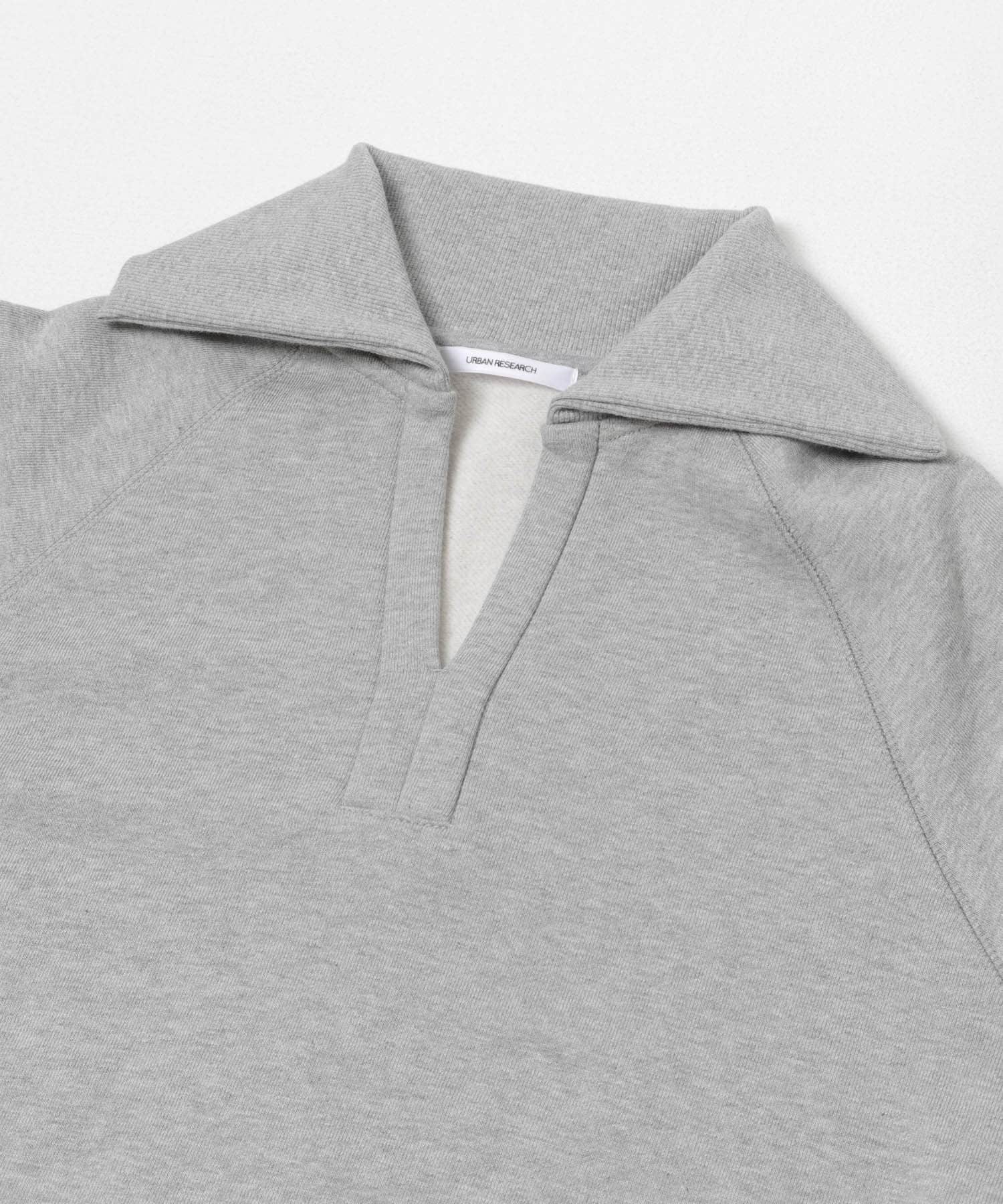 デザインカラー裏起毛スウェット TOP GRAY Free